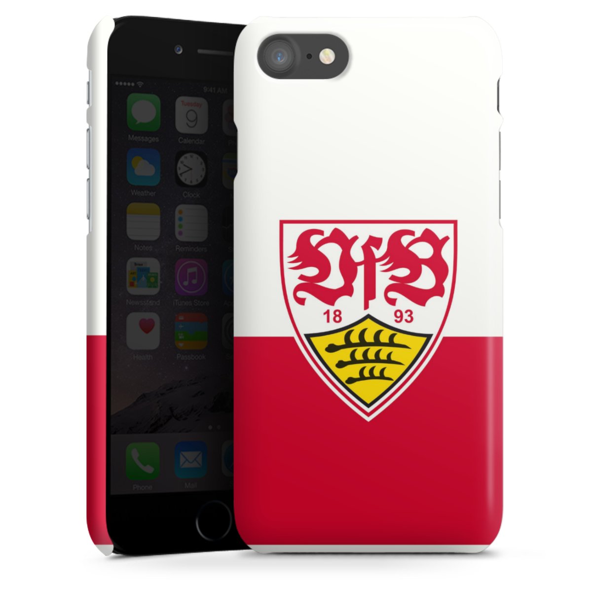 iPhone SE (2020) Handy Premium Case Smartphone Handyhülle Schutzhülle glänzend Official Licensed Product Logo Vfb Stuttgart Premium Case