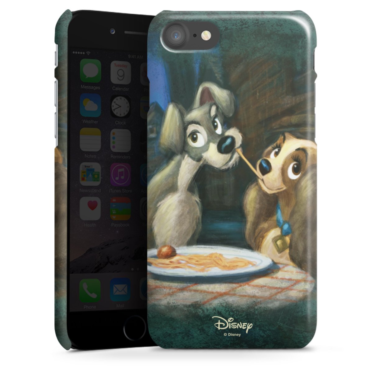 iPhone SE (2020) Handy Premium Case Smartphone Handyhülle Schutzhülle glänzend Lady And The Tramp Official Licensed Product Disney Premium Case