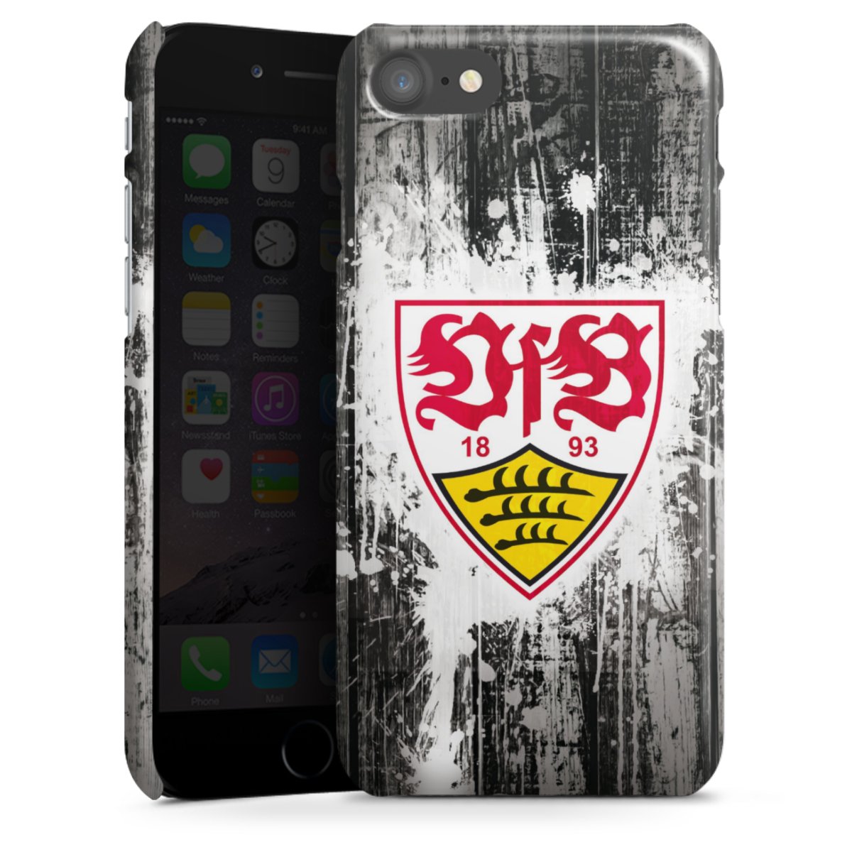 iPhone SE (2020) Handy Premium Case Smartphone Handyhülle Schutzhülle glänzend Vfb Stuttgart Official Licensed Product Premium Case