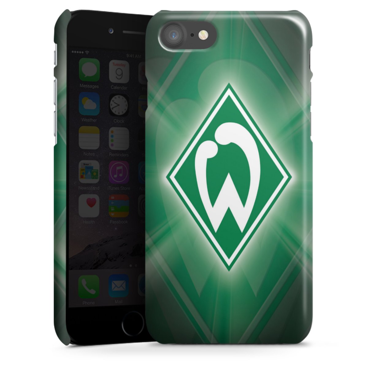 iPhone SE (2020) Handy Premium Case Smartphone Handyhülle Schutzhülle glänzend Sv Werder Bremen Official Licensed Product Coat Of Arms Premium Case