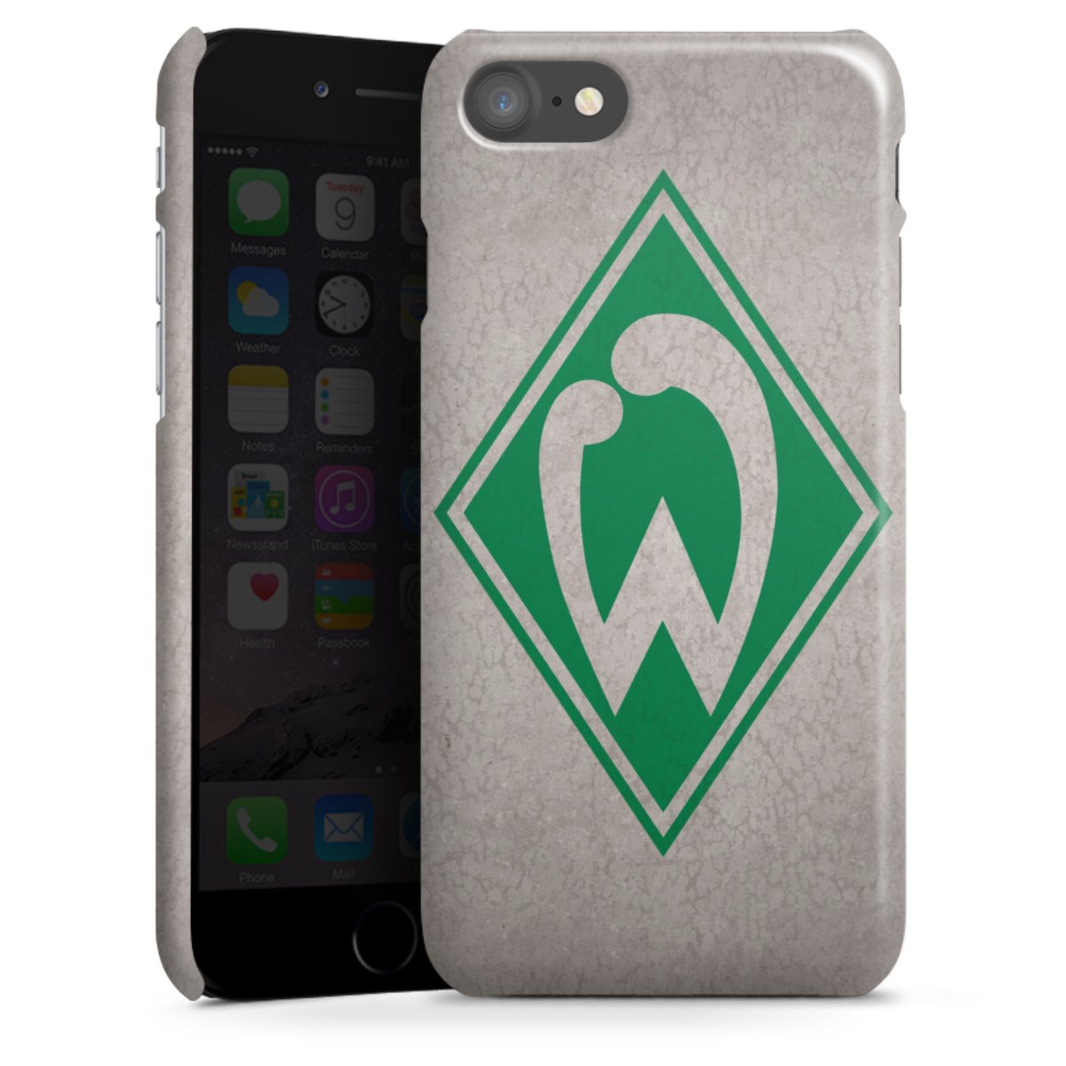 iPhone SE (2020) Handy Premium Case Smartphone Handyhülle Schutzhülle glänzend Sv Werder Bremen Concrete Official Licensed Product Premium Case