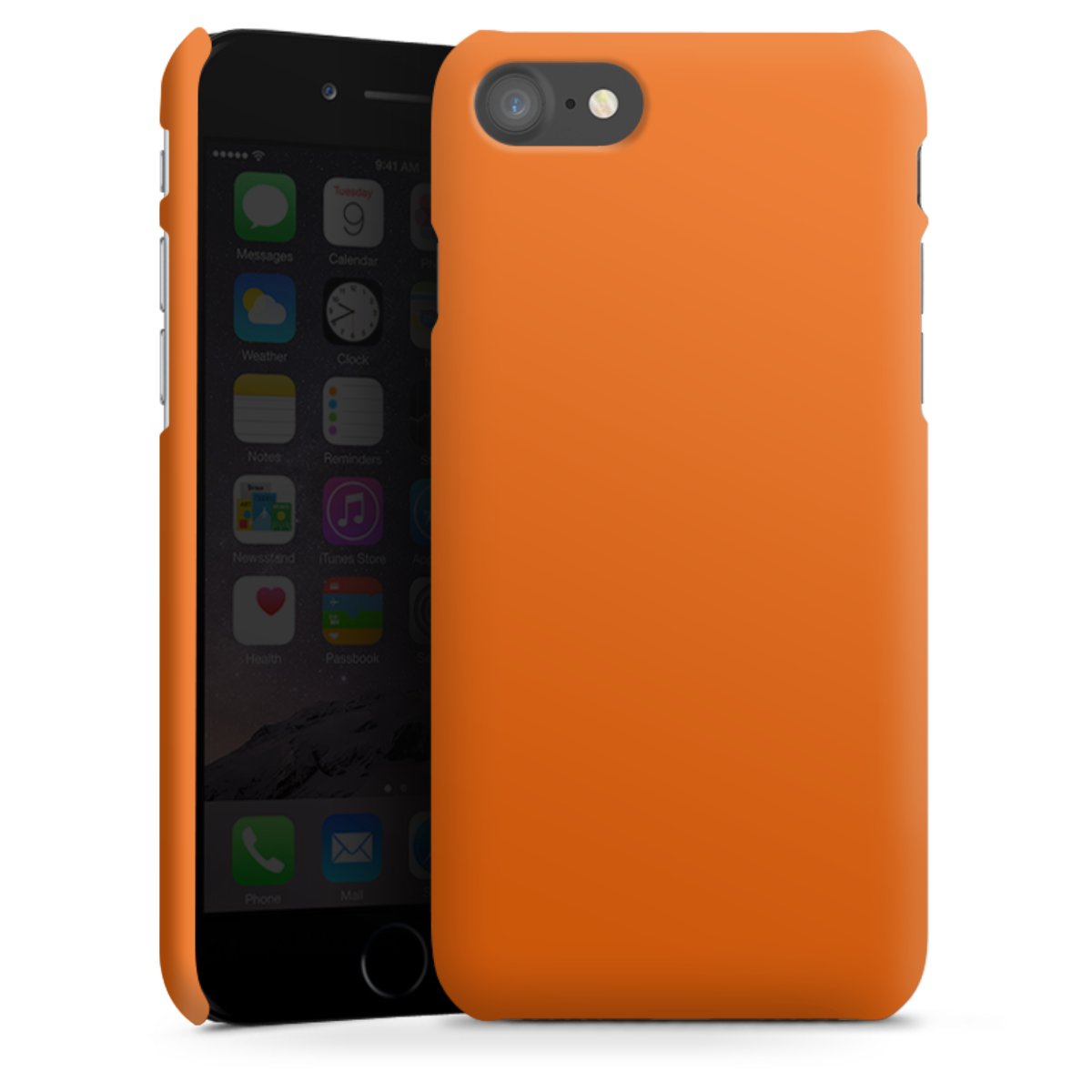 iPhone SE (2020) Handy Premium Case Smartphone Handyhülle Schutzhülle matt Orange Colour Unicoloured Premium Case