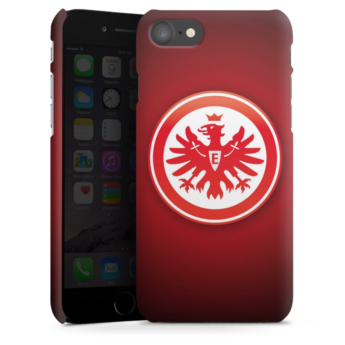 iPhone SE (2020) Handy Premium Case Smartphone Handyhülle Schutzhülle matt Eintracht Frankfurt Official Licensed Product Coat Of Arms Premium Case