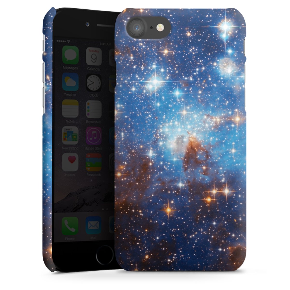 iPhone SE (2020) Handy Premium Case Smartphone Handyhülle Schutzhülle matt Star Weltall Galaxy Premium Case