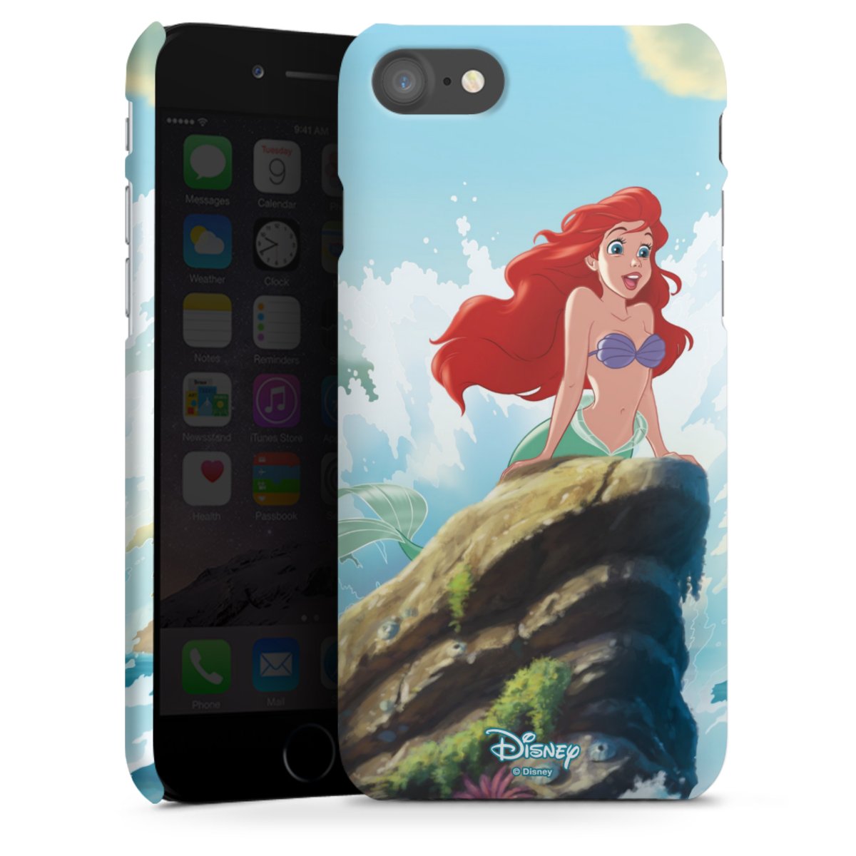 iPhone SE (2020) Handy Premium Case Smartphone Handyhülle Schutzhülle matt Mermaid Arielle Die Meerjungfrau Official Licensed Product Premium Case