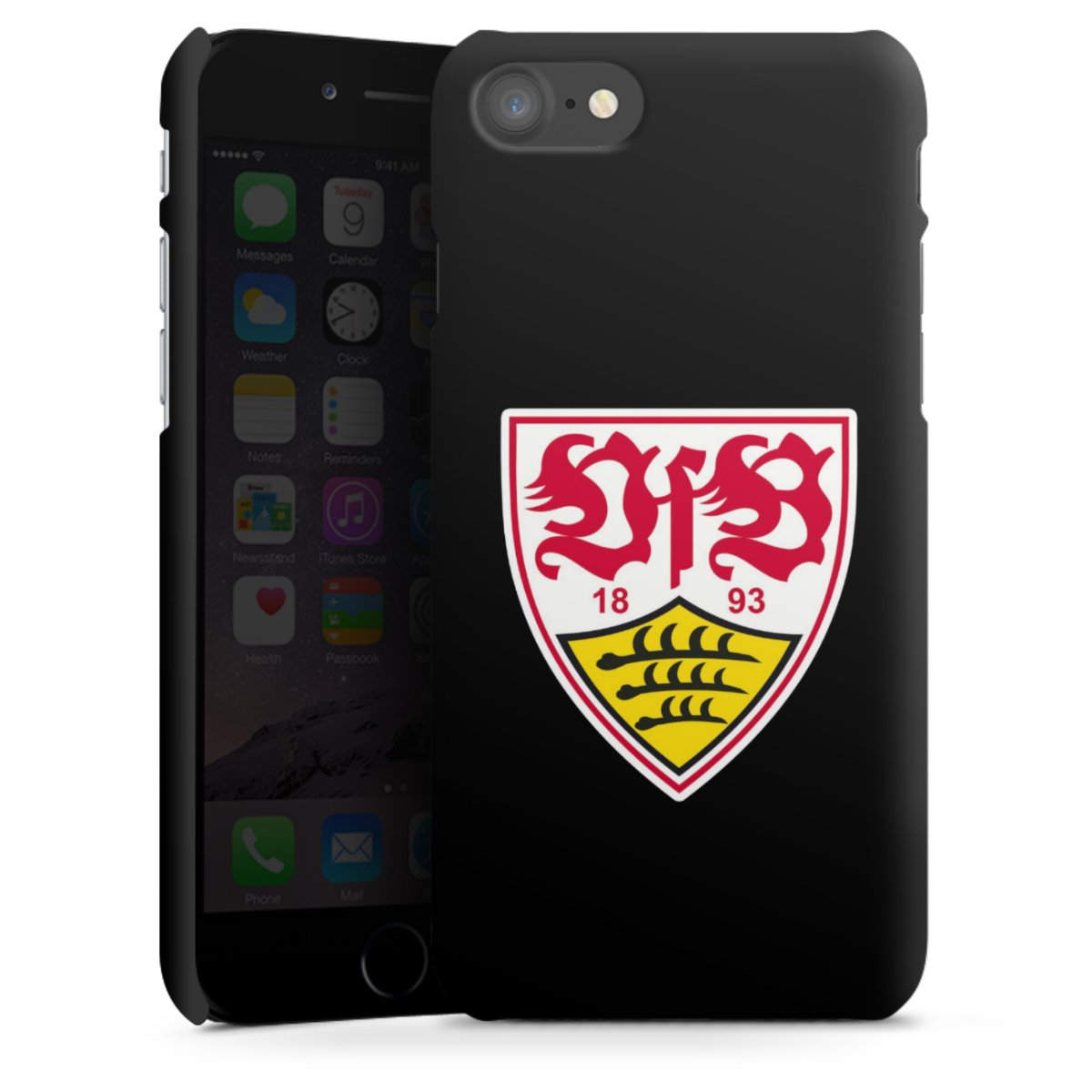 iPhone SE (2020) Handy Premium Case Smartphone Handyhülle Schutzhülle matt Vfb Stuttgart Official Licensed Product Coat Of Arms Premium Case