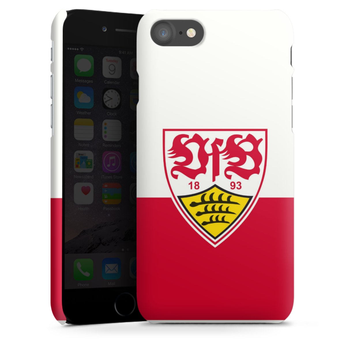 iPhone SE (2020) Handy Premium Case Smartphone Handyhülle Schutzhülle matt Official Licensed Product Logo Vfb Stuttgart Premium Case