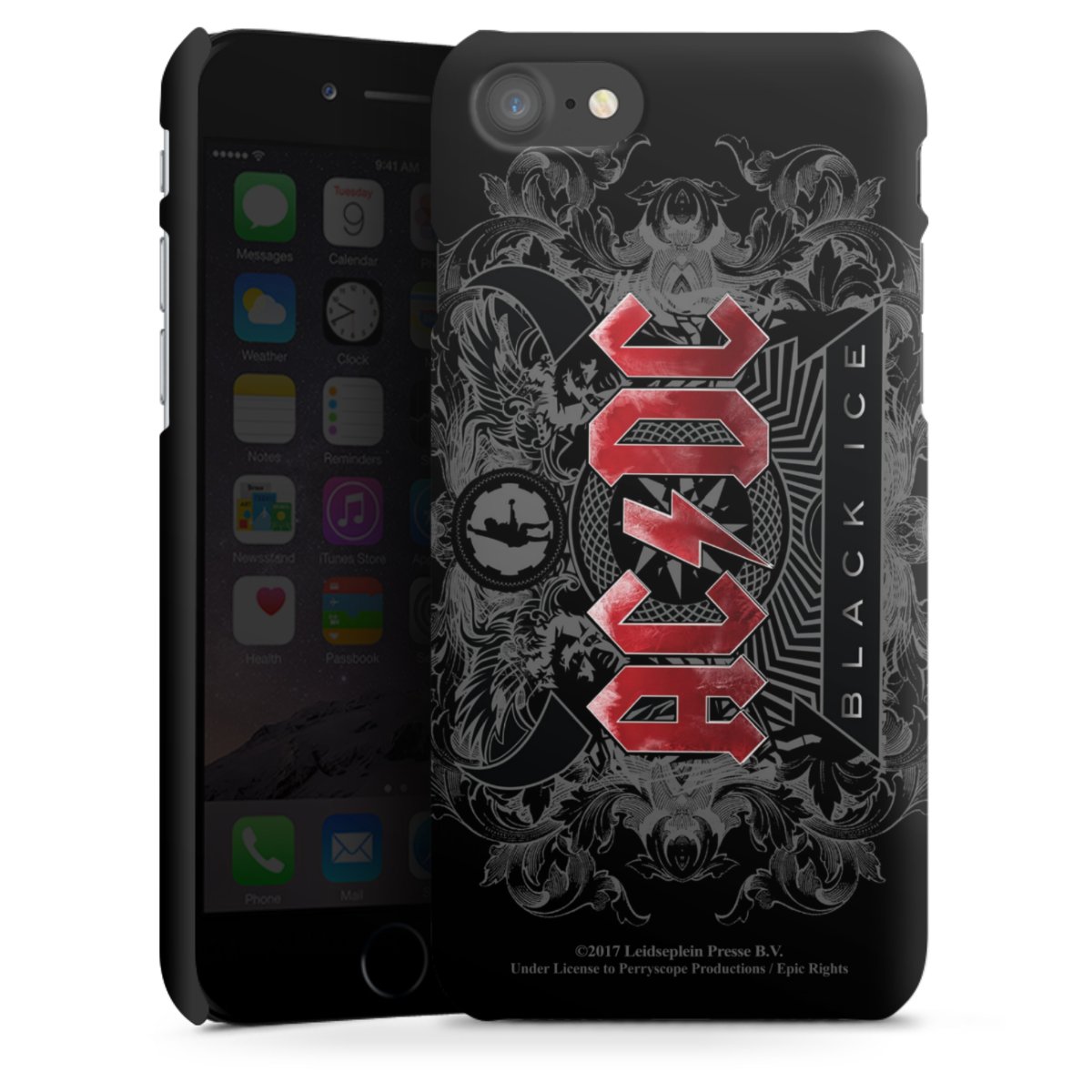 iPhone SE (2020) Handy Premium Case Smartphone Handyhülle Schutzhülle matt Merchandise Black Ice Acdc Premium Case