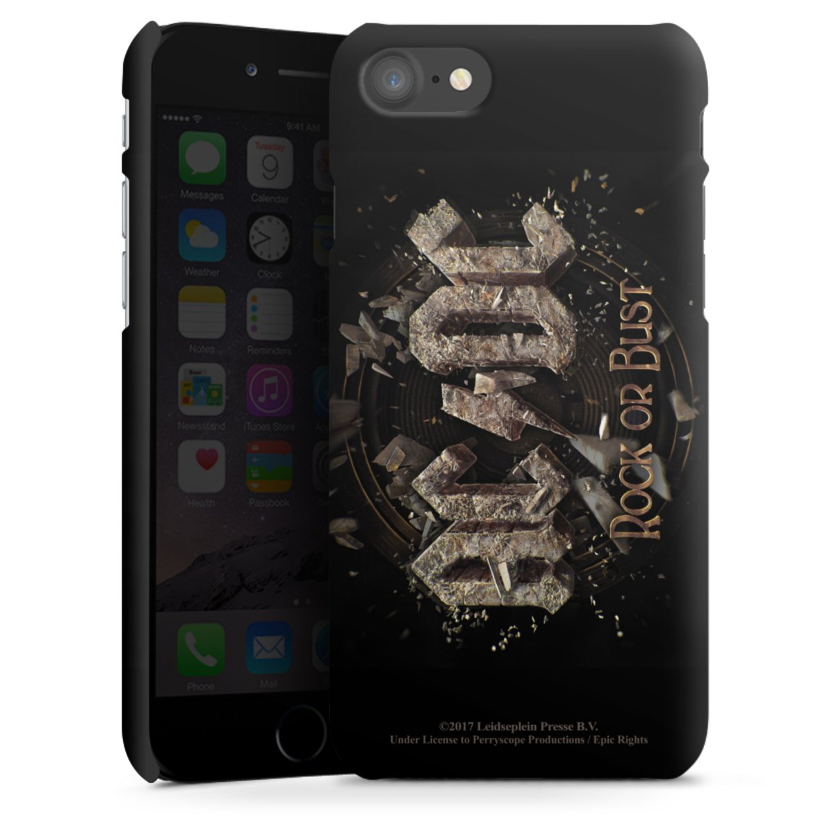 iPhone SE (2020) Handy Premium Case Smartphone Handyhülle Schutzhülle matt Acdc Official Licensed Product Rock Or Bust Premium Case