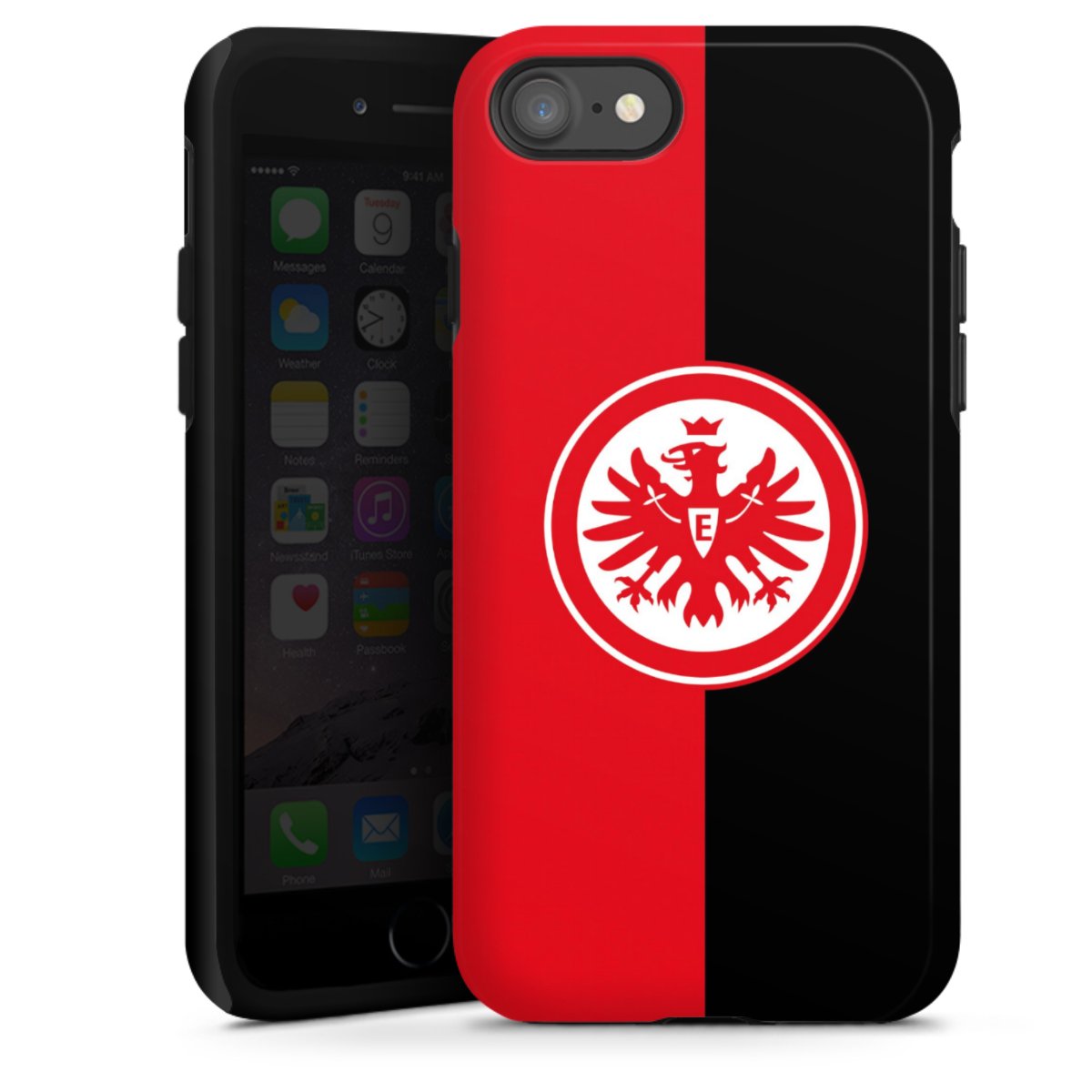 iPhone SE (2020) Handy Panzer Handyhülle robuste Outdoor Hülle Schutzhülle glänzend Official Licensed Product Eintracht Frankfurt Sge Tough Case