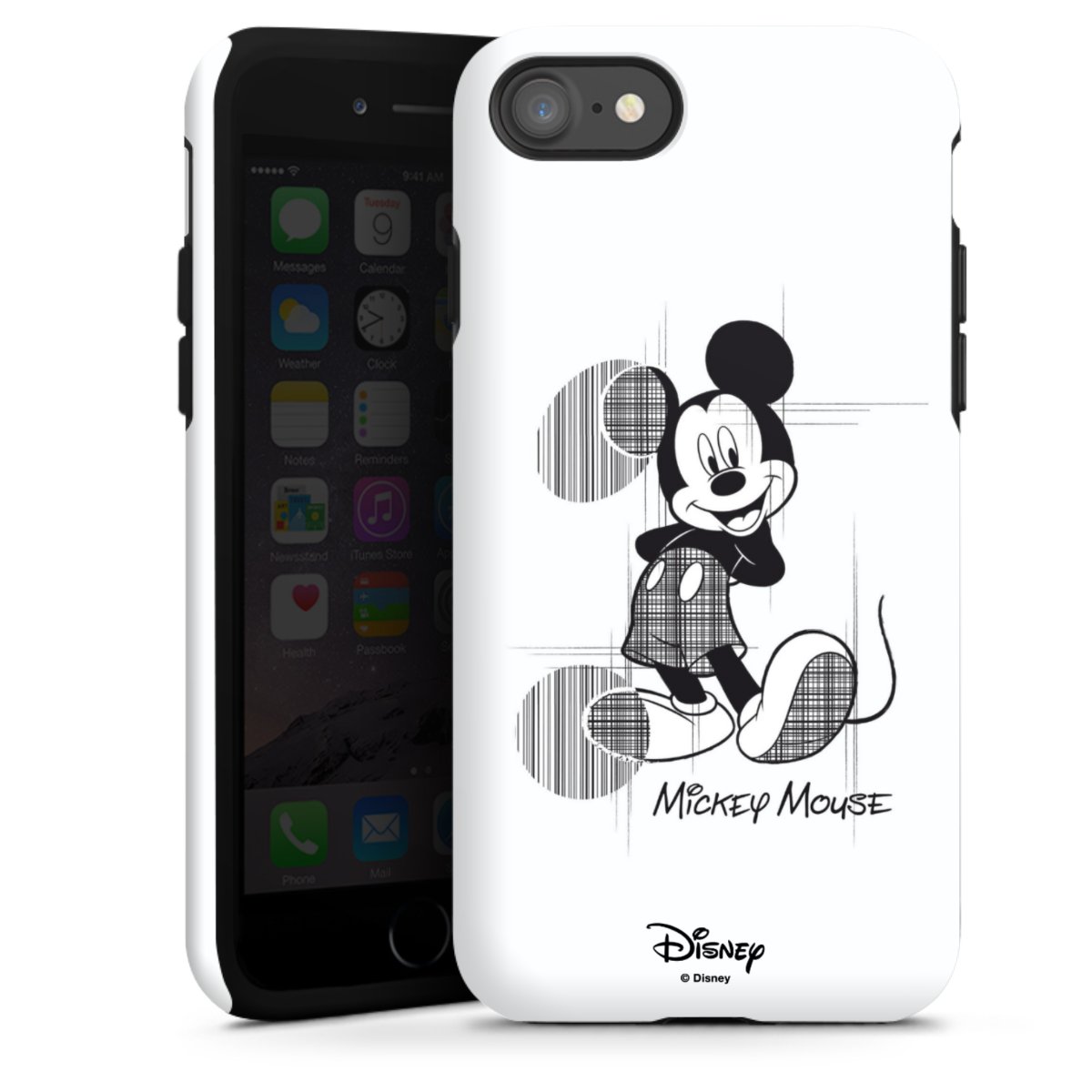 iPhone SE (2020) Handy Panzer Handyhülle robuste Outdoor Hülle Schutzhülle glänzend Disney Official Licensed Product Mickey Mouse Tough Case