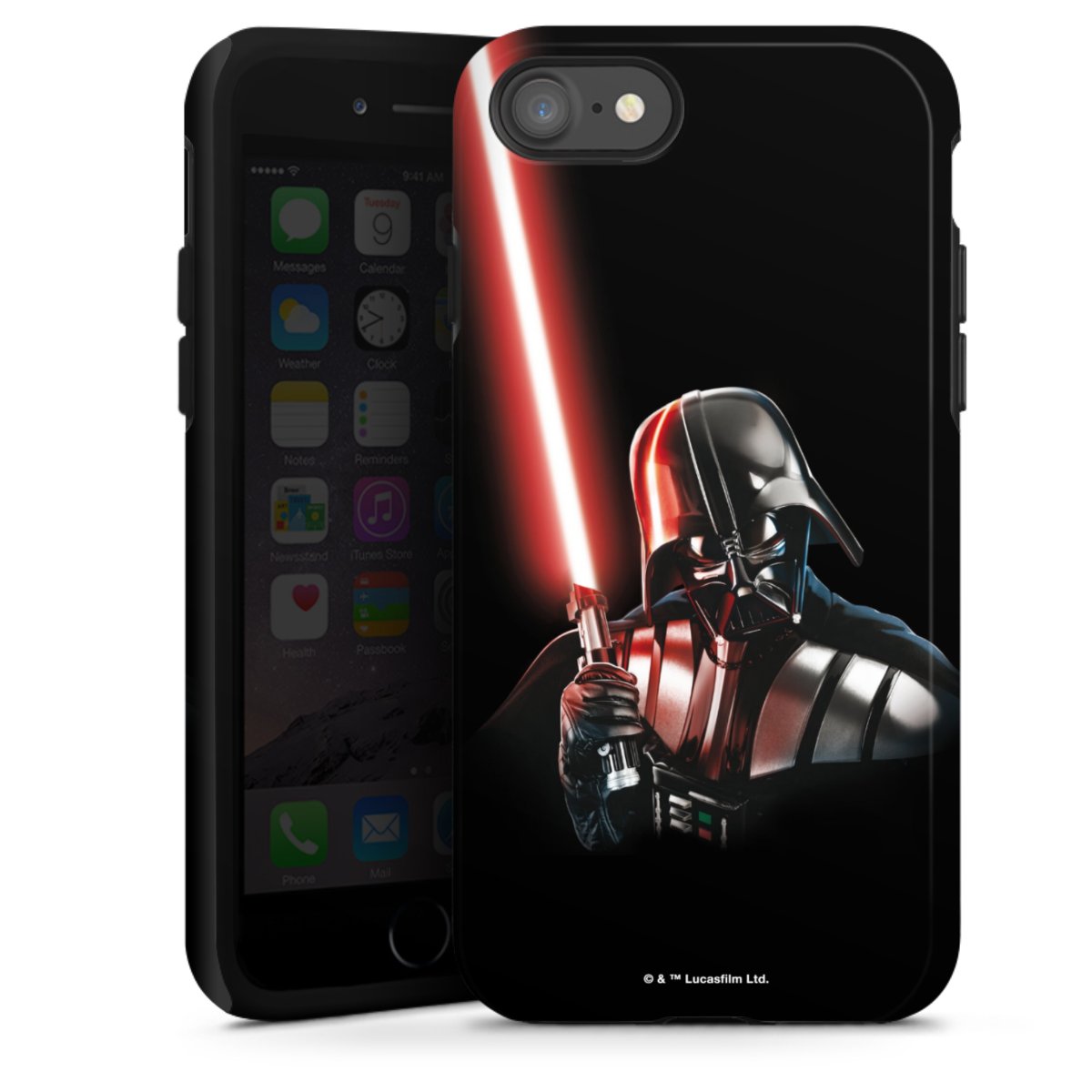 iPhone SE (2020) Handy Panzer Handyhülle robuste Outdoor Hülle Schutzhülle glänzend Star Wars Merchandise Darth Vader Tough Case