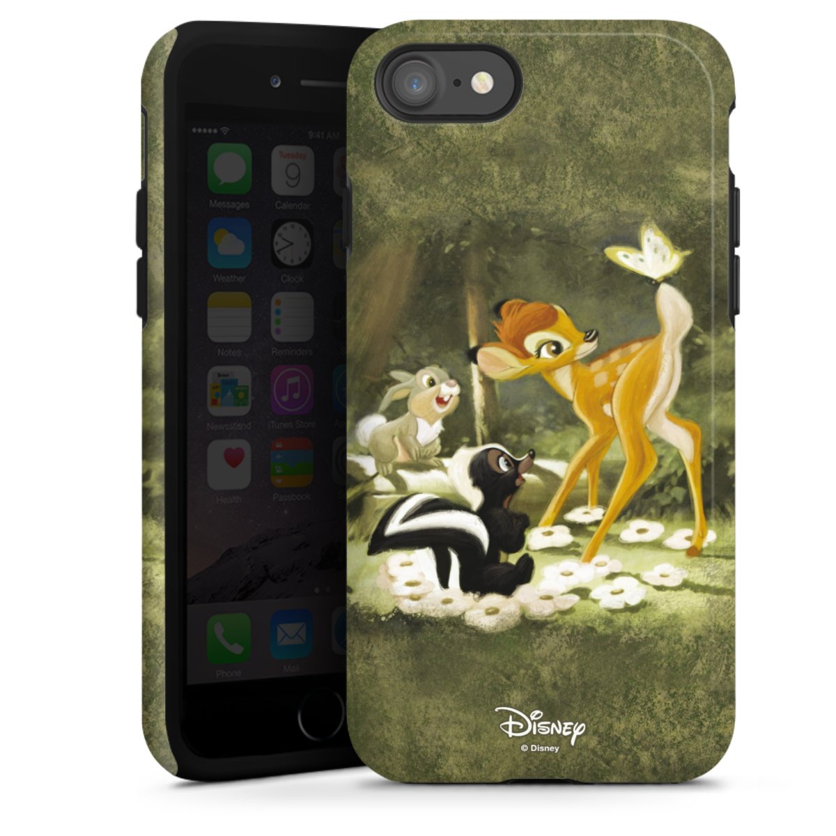 iPhone SE (2020) Handy Panzer Handyhülle robuste Outdoor Hülle Schutzhülle glänzend Disney Official Licensed Product Bambi Tough Case