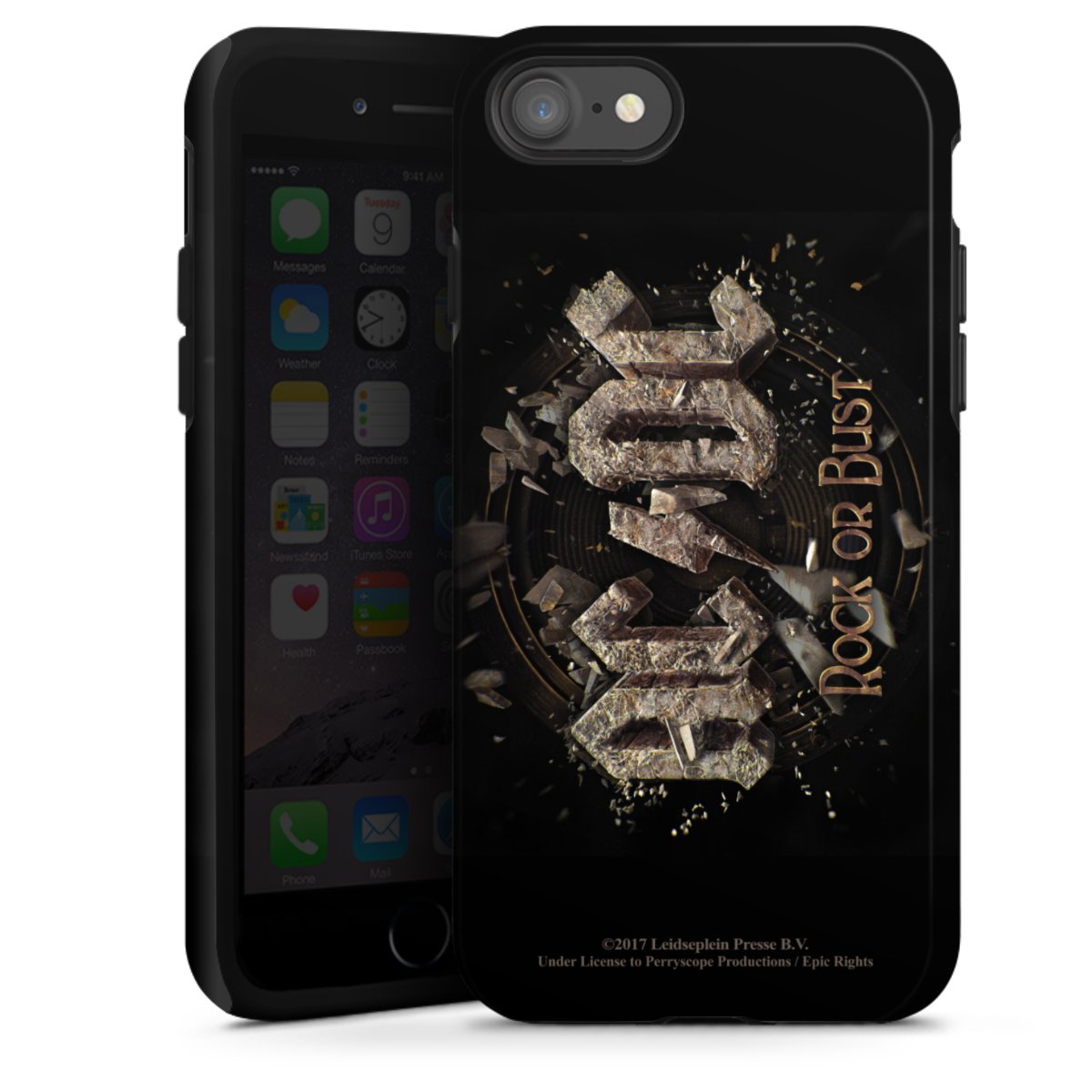 iPhone SE (2020) Handy Panzer Handyhülle robuste Outdoor Hülle Schutzhülle glänzend Acdc Official Licensed Product Rock Or Bust Tough Case