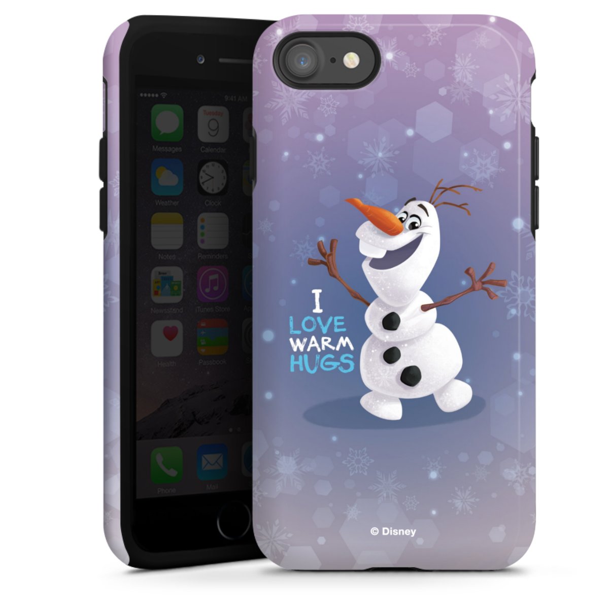 iPhone SE (2020) Handy Panzer Handyhülle robuste Outdoor Hülle Schutzhülle glänzend Frozen Frozen Olaf Official Licensed Product Tough Case