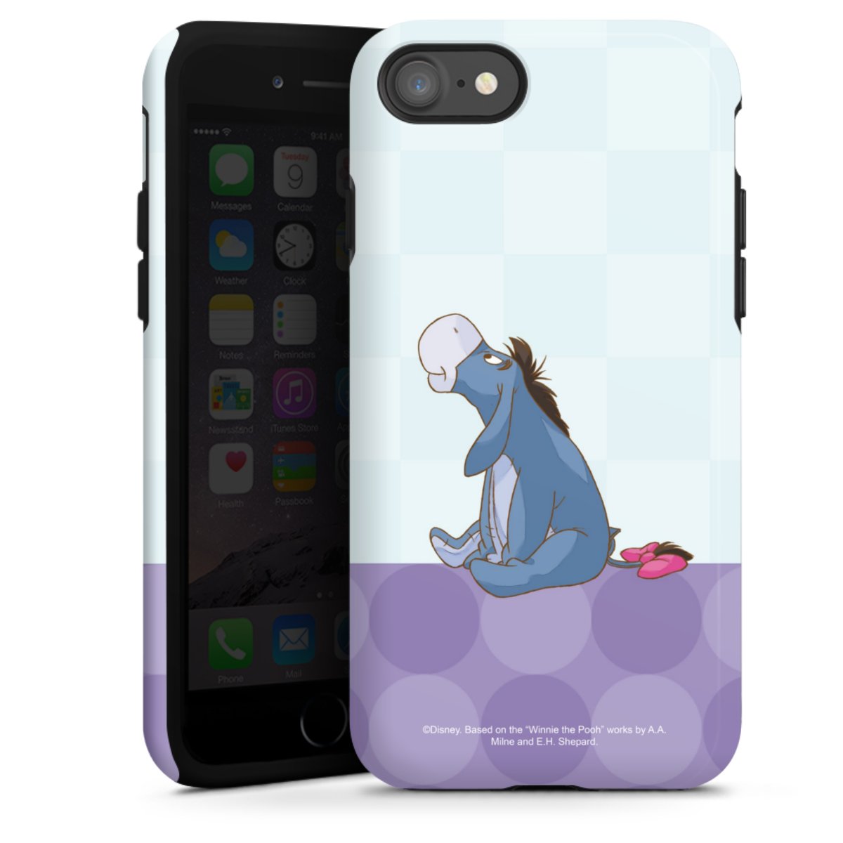 iPhone SE (2020) Handy Panzer Handyhülle robuste Outdoor Hülle Schutzhülle glänzend Disney Donkey Winnie The Pooh Tough Case