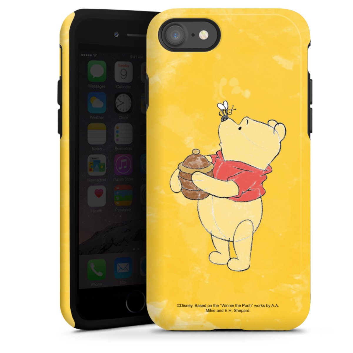 iPhone SE (2020) Handy Panzer Handyhülle robuste Outdoor Hülle Schutzhülle glänzend Official Licensed Product Winnie The Pooh Disney Tough Case