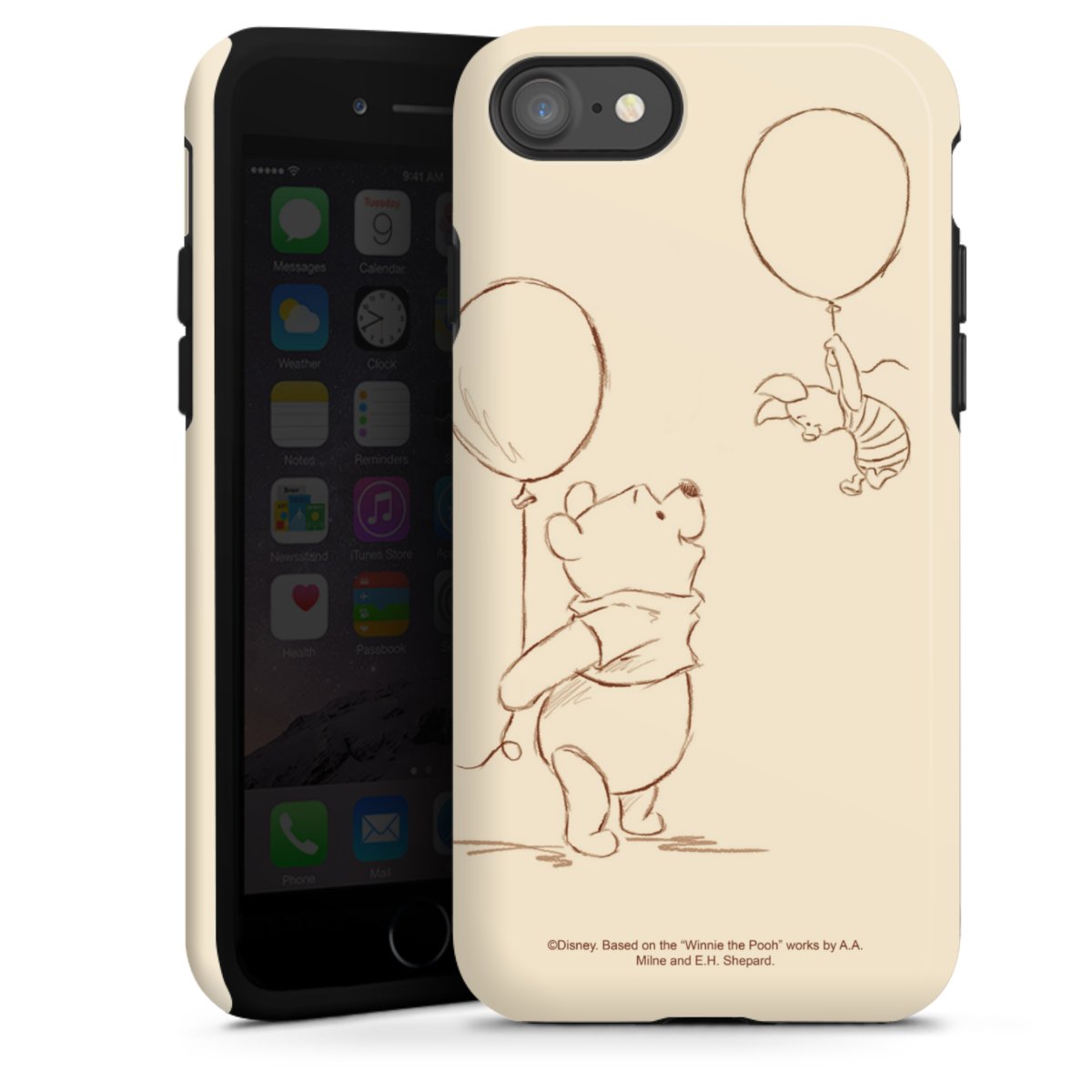 iPhone SE (2020) Handy Panzer Handyhülle robuste Outdoor Hülle Schutzhülle glänzend Official Licensed Product Winnie The Pooh Disney Tough Case