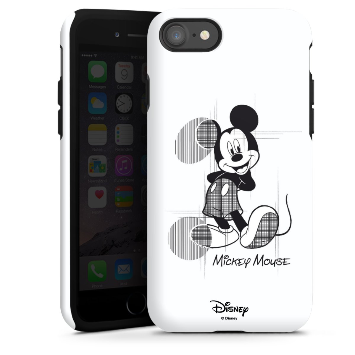 iPhone SE (2020) Handy Panzer Handyhülle robuste Outdoor Hülle Schutzhülle matt Disney Official Licensed Product Mickey Mouse Tough Case