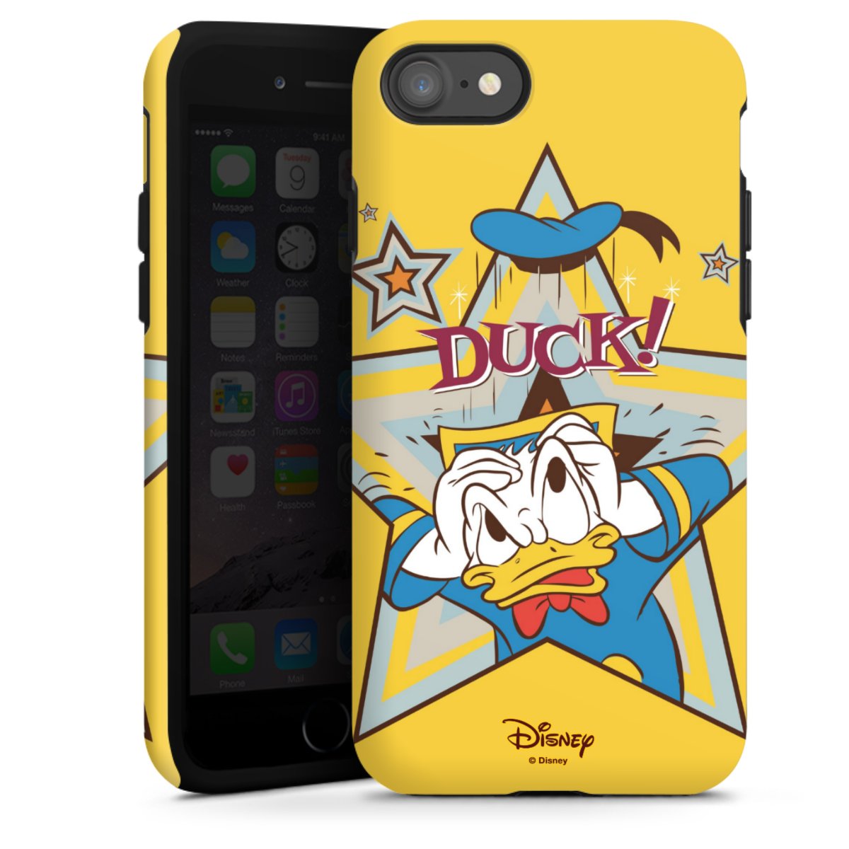 iPhone SE (2020) Handy Panzer Handyhülle robuste Outdoor Hülle Schutzhülle matt Official Licensed Product Donald Duck Disney Tough Case