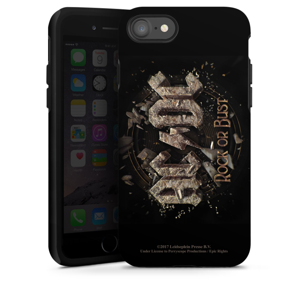 iPhone SE (2020) Handy Panzer Handyhülle robuste Outdoor Hülle Schutzhülle matt Acdc Official Licensed Product Rock Or Bust Tough Case