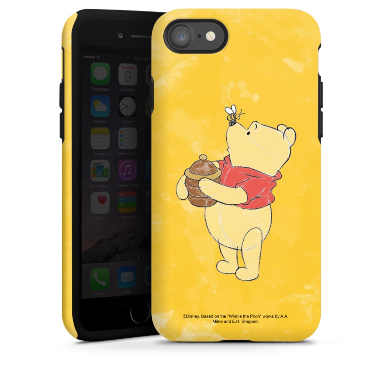 iPhone SE (2020) Handy Panzer Handyhülle robuste Outdoor Hülle Schutzhülle matt Official Licensed Product Winnie The Pooh Disney Tough Case