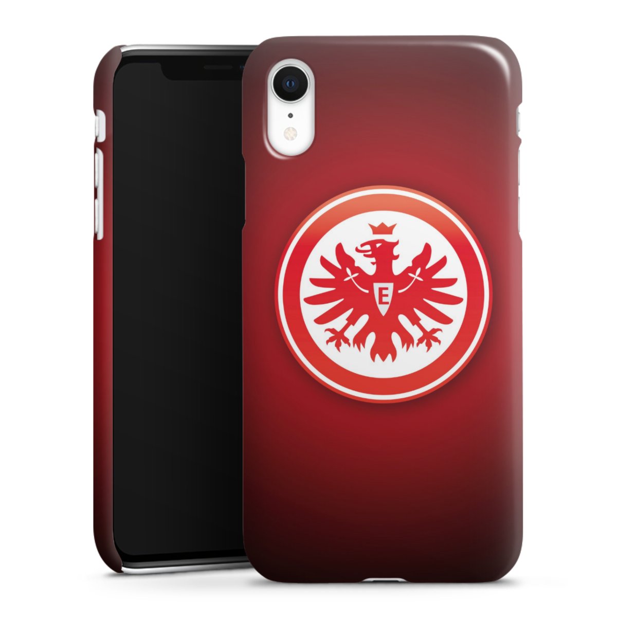 iPhone Xr Handy Premium Case Smartphone Handyhülle Schutzhülle glänzend Eintracht Frankfurt Official Licensed Product Coat Of Arms Premium Case