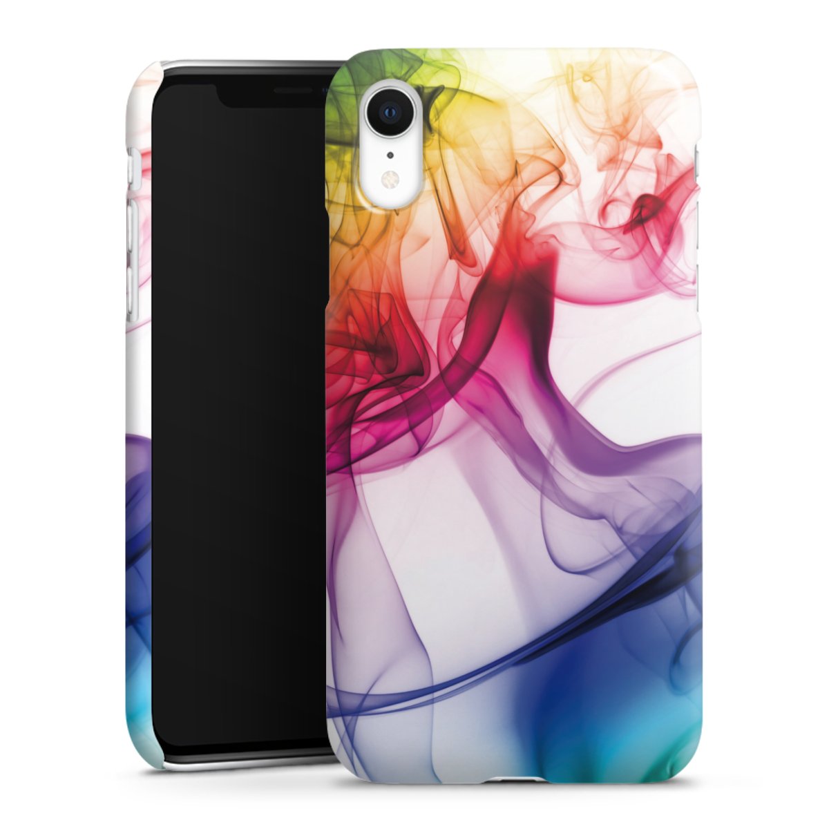 iPhone Xr Handy Premium Case Smartphone Handyhülle Schutzhülle glänzend Water Colour Rainbow Premium Case