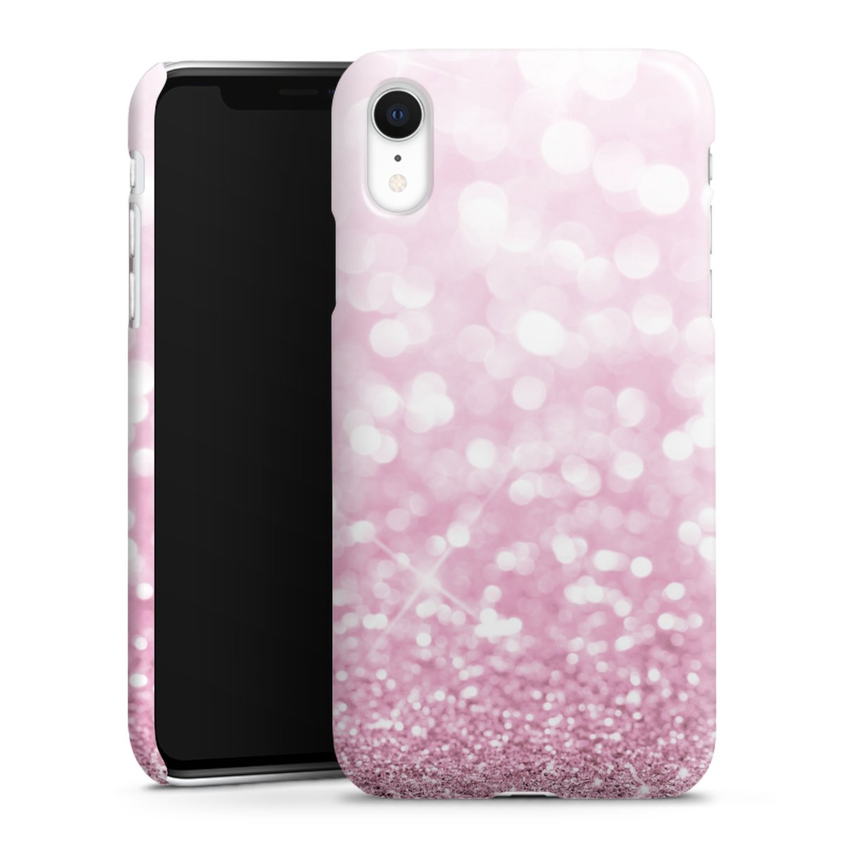 iPhone Xr Handy Premium Case Smartphone Handyhülle Schutzhülle glänzend Glitzer Pink Shine Premium Case