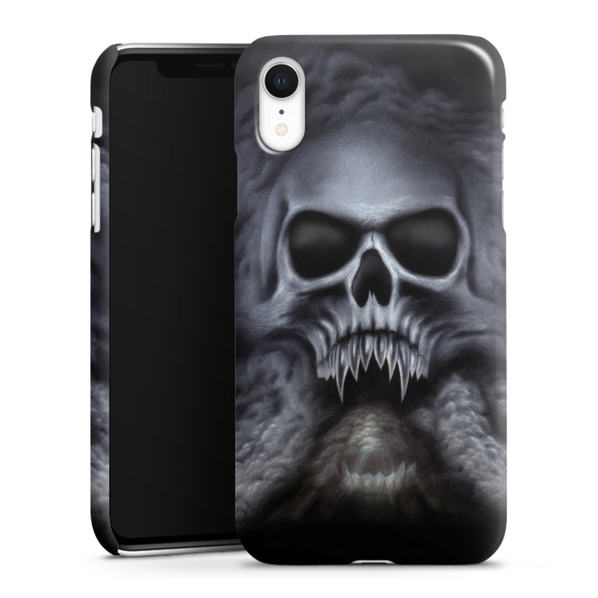 iPhone Xr Handy Premium Case Smartphone Handyhülle Schutzhülle glänzend Totenkopf Skull Premium Case