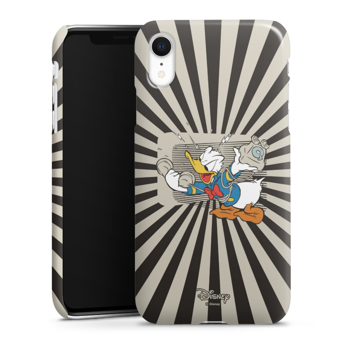 iPhone Xr Handy Premium Case Smartphone Handyhülle Schutzhülle glänzend Donald Duck Disney Official Licensed Product Premium Case