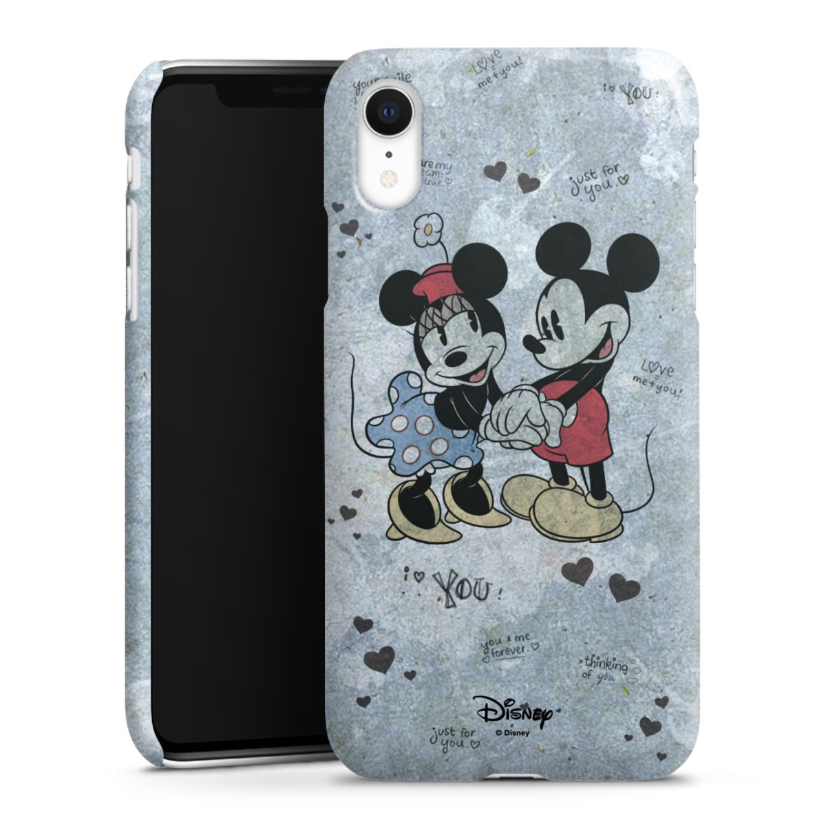 iPhone Xr Handy Premium Case Smartphone Handyhülle Schutzhülle glänzend Mickey & Minnie Mouse Vintage Disney Premium Case