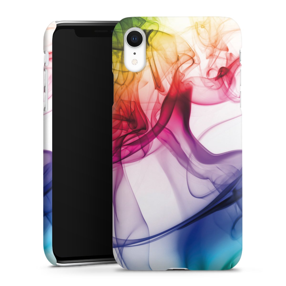 iPhone Xr Handy Premium Case Smartphone Handyhülle Schutzhülle matt Water Colour Rainbow Premium Case