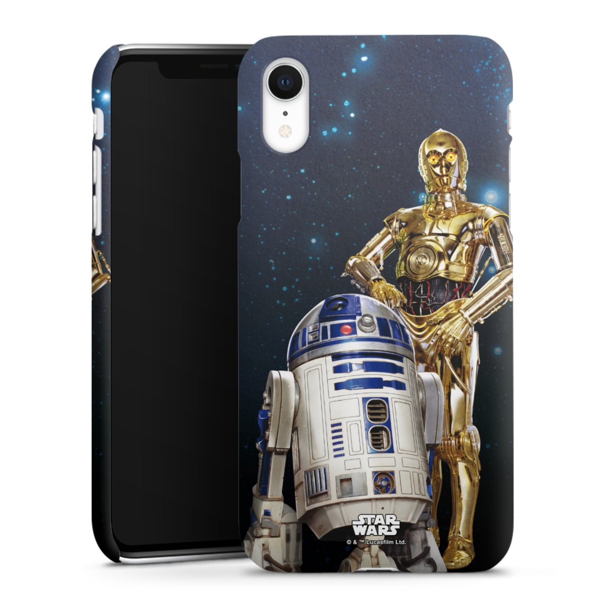 iPhone Xr Handy Premium Case Smartphone Handyhülle Schutzhülle matt Weltall Star Wars R2d2 Premium Case