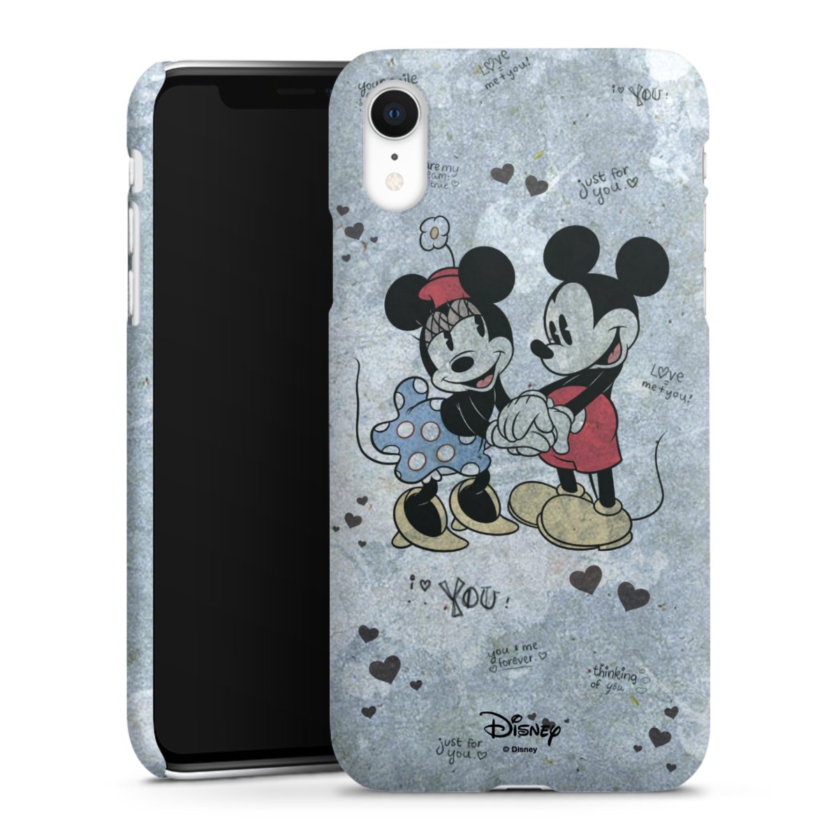 iPhone Xr Handy Premium Case Smartphone Handyhülle Schutzhülle matt Mickey & Minnie Mouse Vintage Disney Premium Case