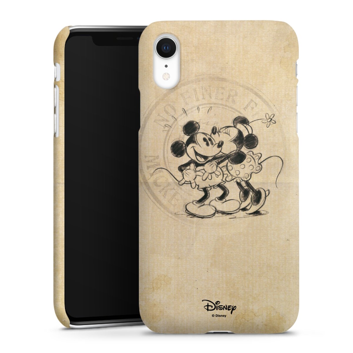 iPhone Xr Handy Premium Case Smartphone Handyhülle Schutzhülle matt Mickey Mouse Vintage Minnie Mouse Premium Case