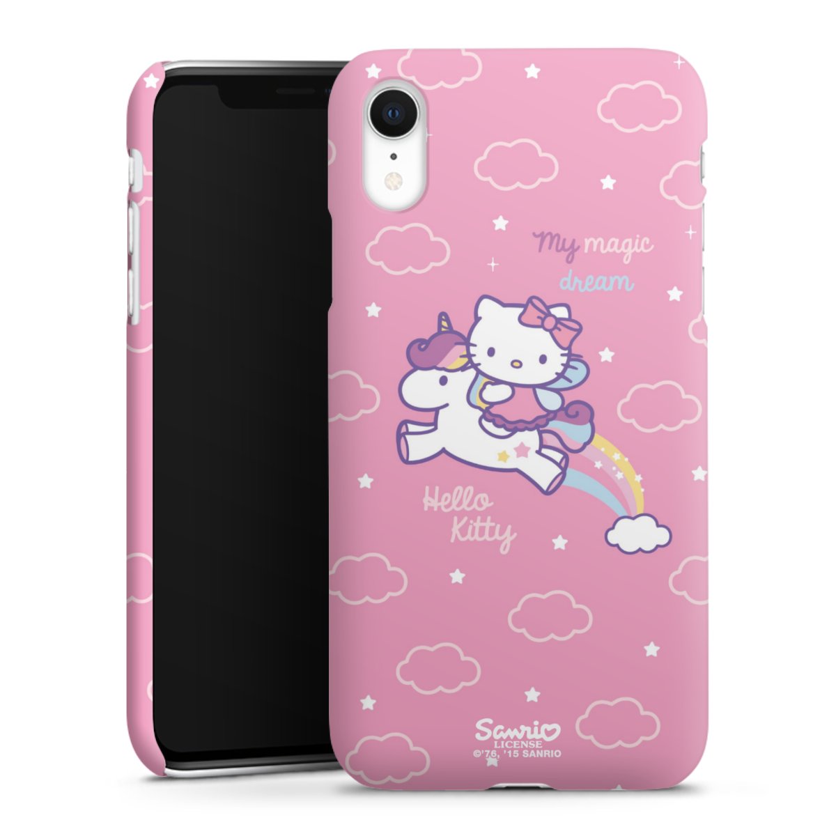 iPhone Xr Handy Premium Case Smartphone Handyhülle Schutzhülle matt Einhorn Official Licensed Product Hello Kitty Premium Case