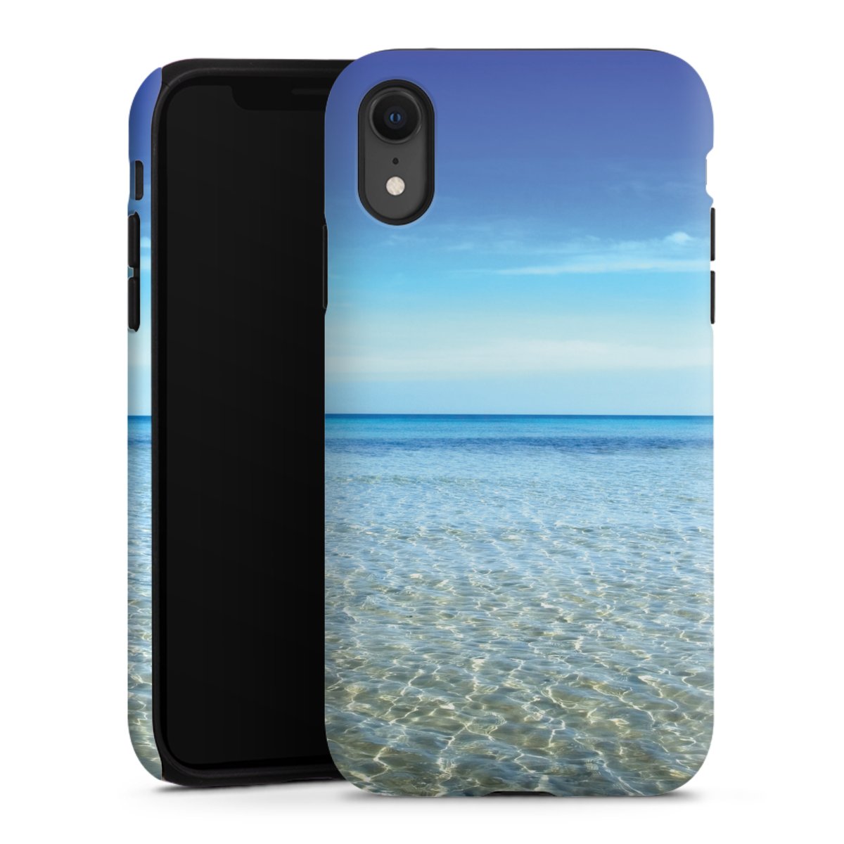 iPhone Xr Handy Panzer Handyhülle robuste Outdoor Hülle Schutzhülle matt Urlaub Sky Ocean Tough Case