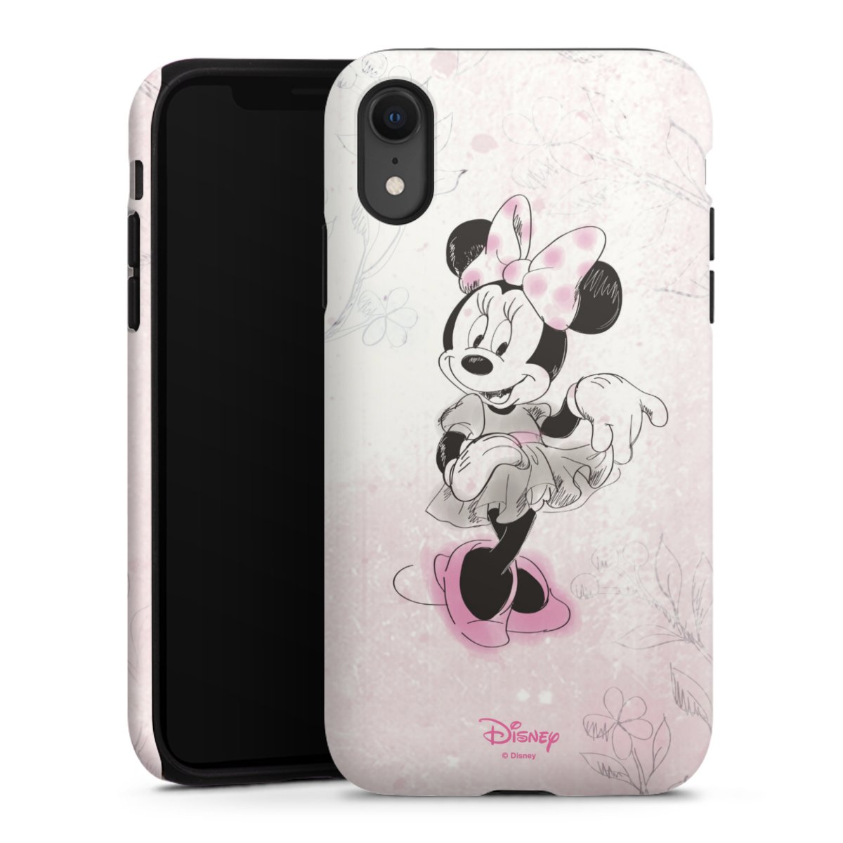 iPhone Xr Handy Panzer Handyhülle robuste Outdoor Hülle Schutzhülle matt Disney Minnie Mouse Vintage Tough Case