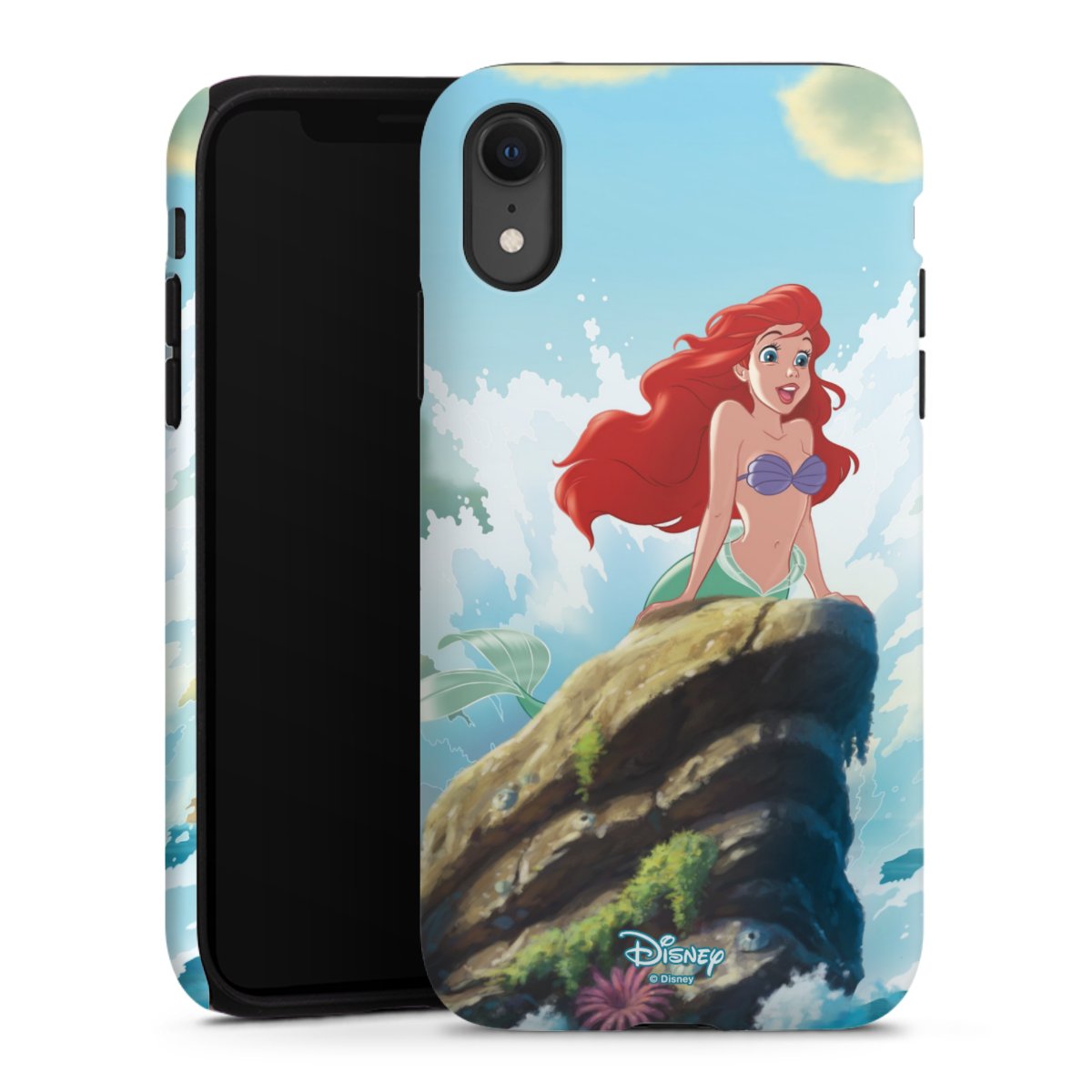 iPhone Xr Handy Panzer Handyhülle robuste Outdoor Hülle Schutzhülle matt Mermaid Arielle Die Meerjungfrau Official Licensed Product Tough Case