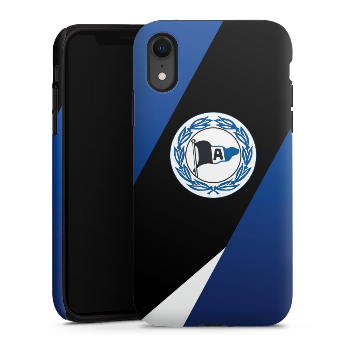 iPhone Xr Handy Panzer Handyhülle robuste Outdoor Hülle Schutzhülle matt Official Licensed Product Arminia Bielefeld Dsc Tough Case