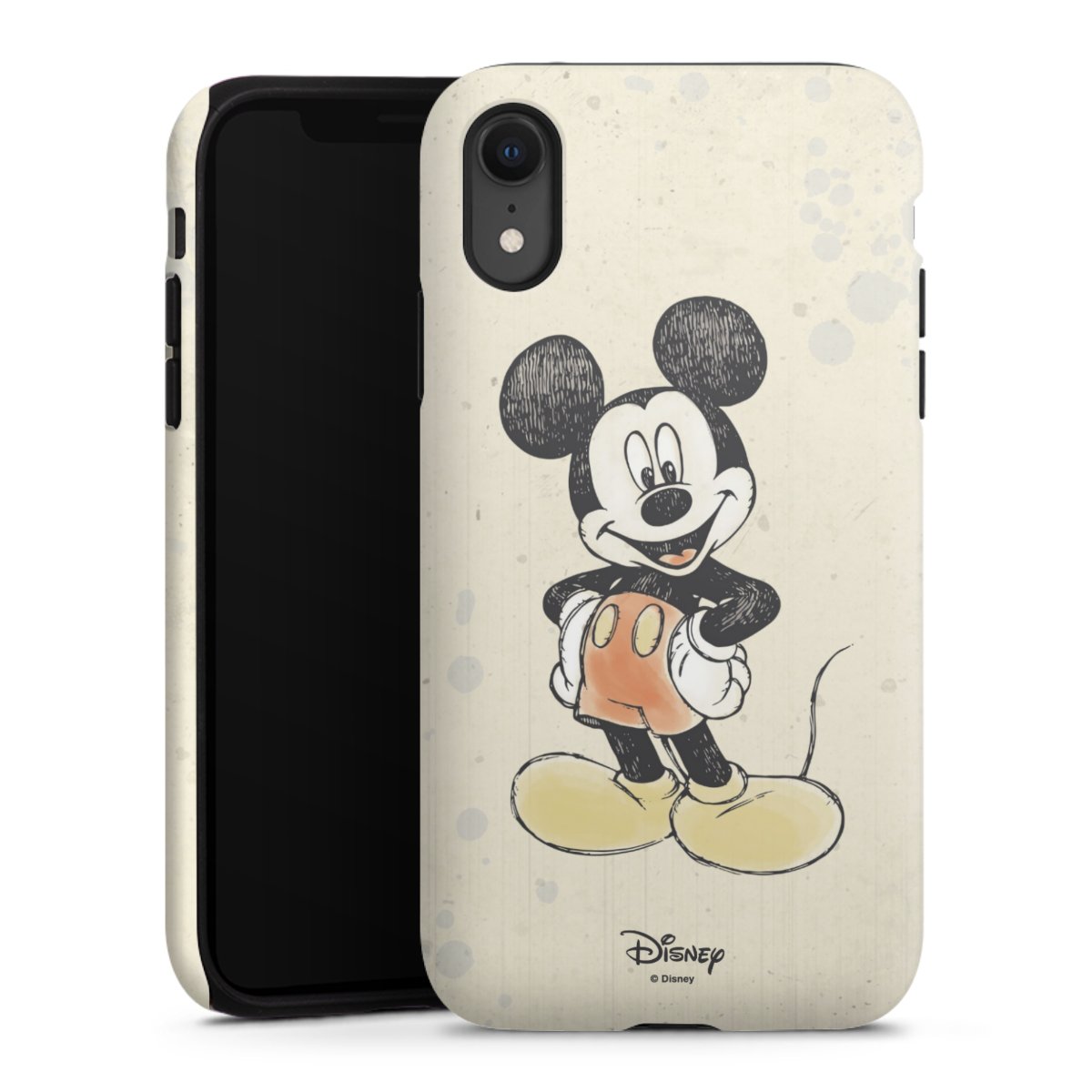 iPhone Xr Handy Panzer Handyhülle robuste Outdoor Hülle Schutzhülle matt Water Colour Mickey & Minnie Mouse Official Licensed Product Tough Case