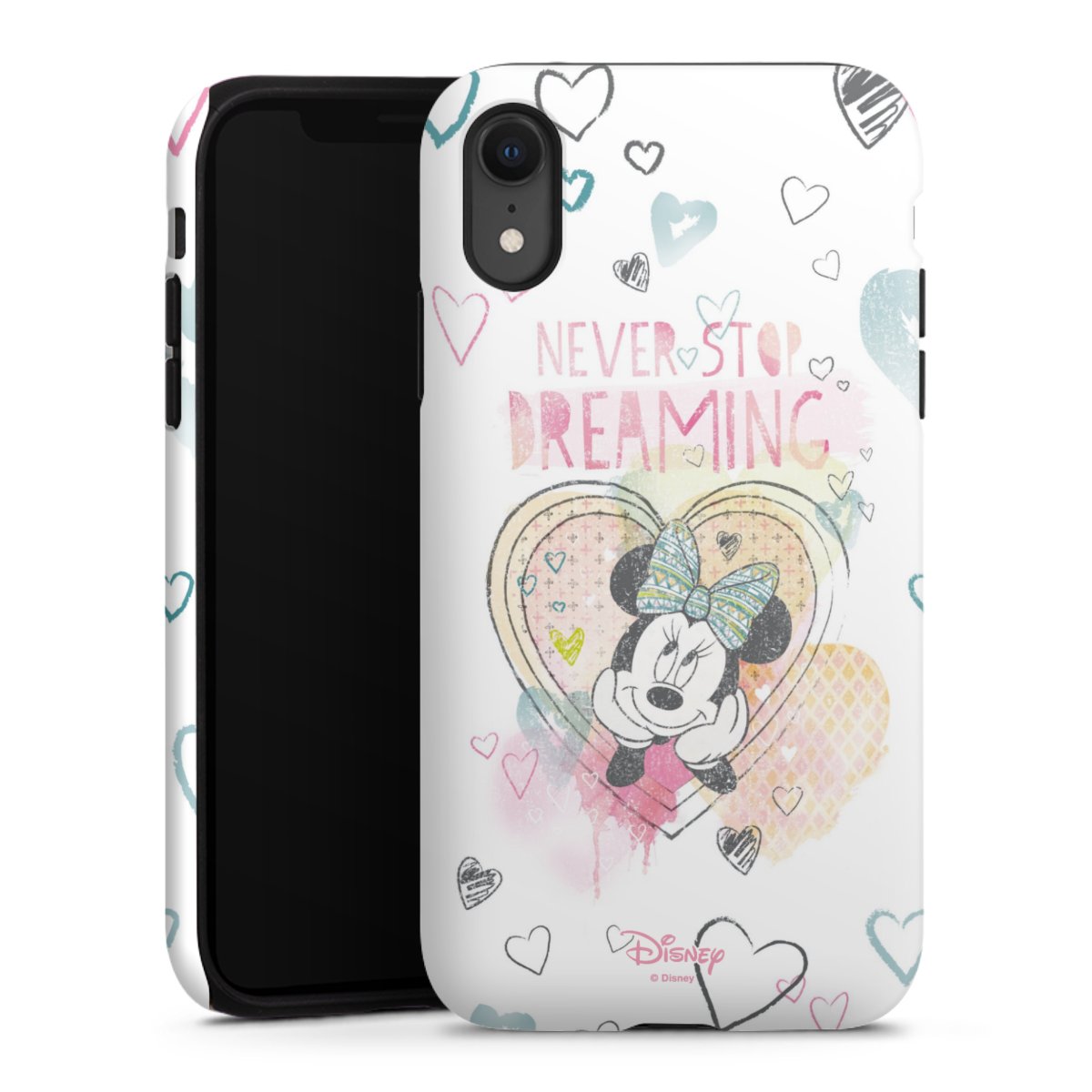 iPhone Xr Handy Panzer Handyhülle robuste Outdoor Hülle Schutzhülle matt Disney Official Licensed Product Minnie Mouse Tough Case