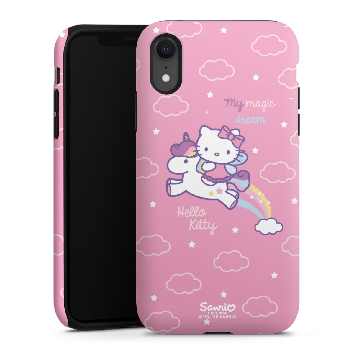 iPhone Xr Handy Panzer Handyhülle robuste Outdoor Hülle Schutzhülle matt Einhorn Official Licensed Product Hello Kitty Tough Case