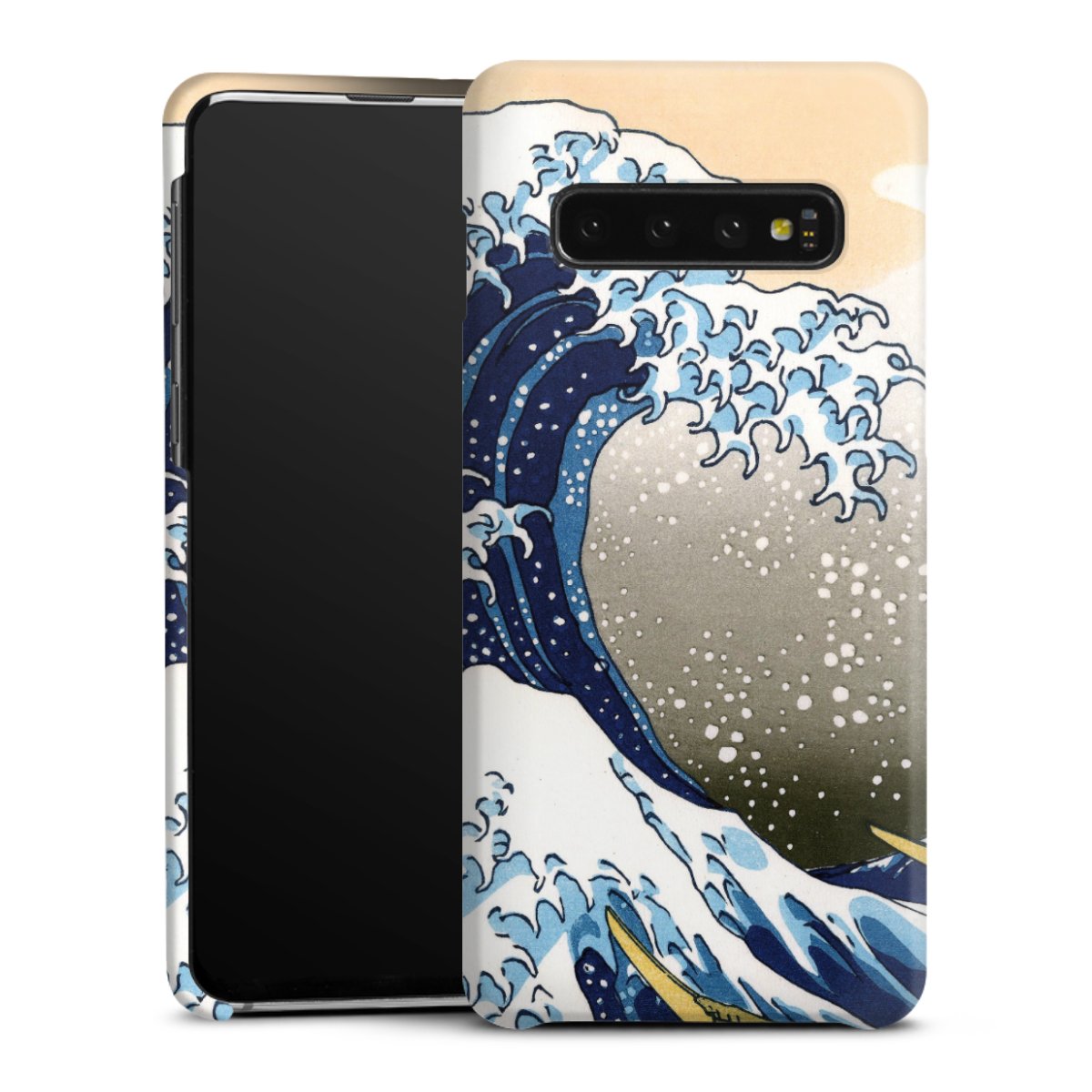 Galaxy S10 Handy Premium Case Smartphone Handyhülle Schutzhülle matt Kunst Katsushika Hokusai Die Große Welle Vor Kanagawa Premium Case