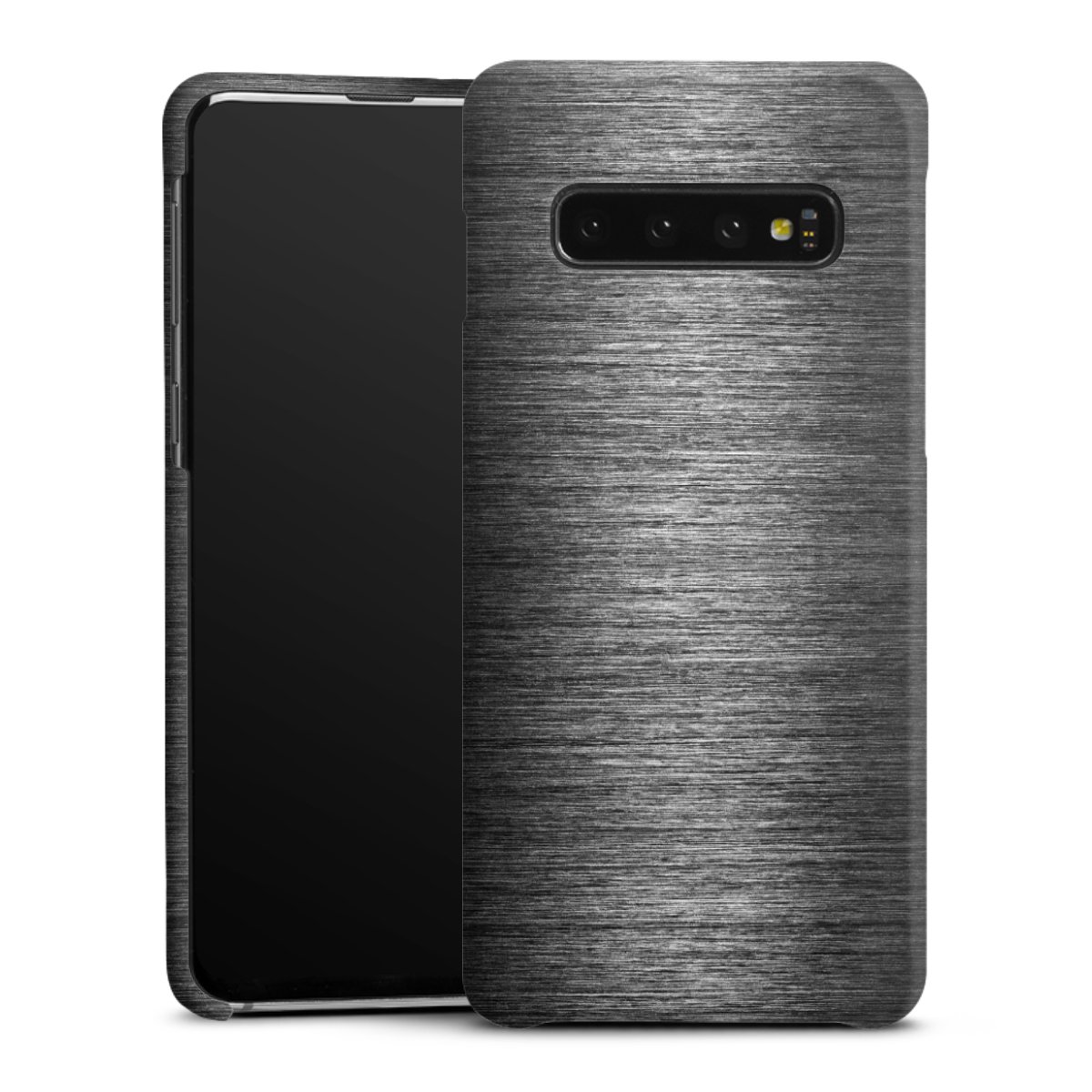 Galaxy S10 Handy Premium Case Smartphone Handyhülle Schutzhülle matt Metallic Look Anthracite Metal Premium Case