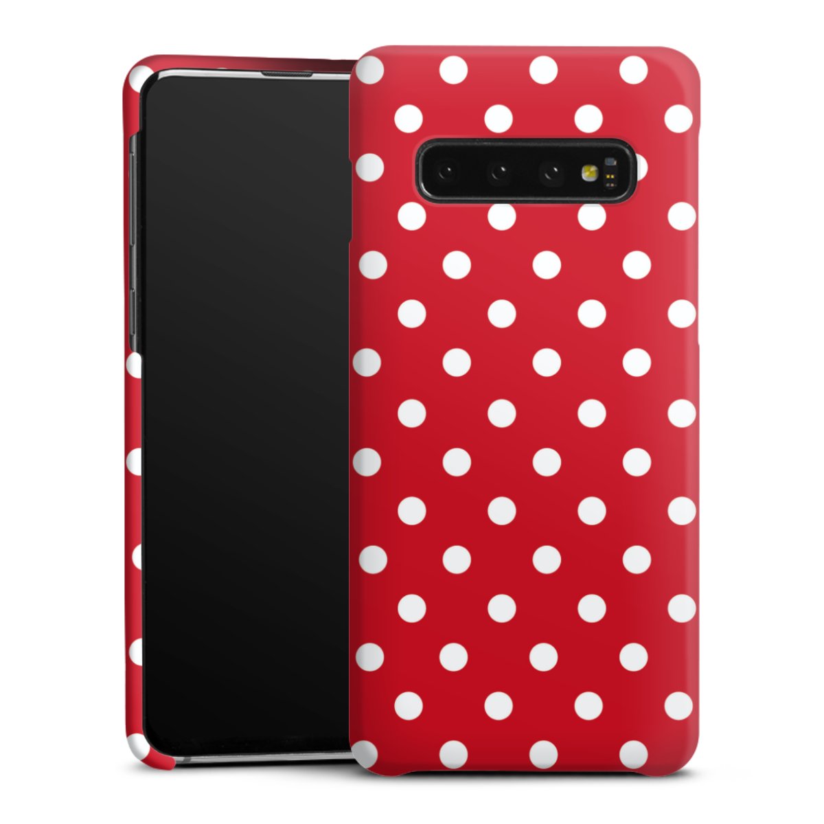 Galaxy S10 Handy Premium Case Smartphone Handyhülle Schutzhülle matt Points Polka Dots Retro Premium Case