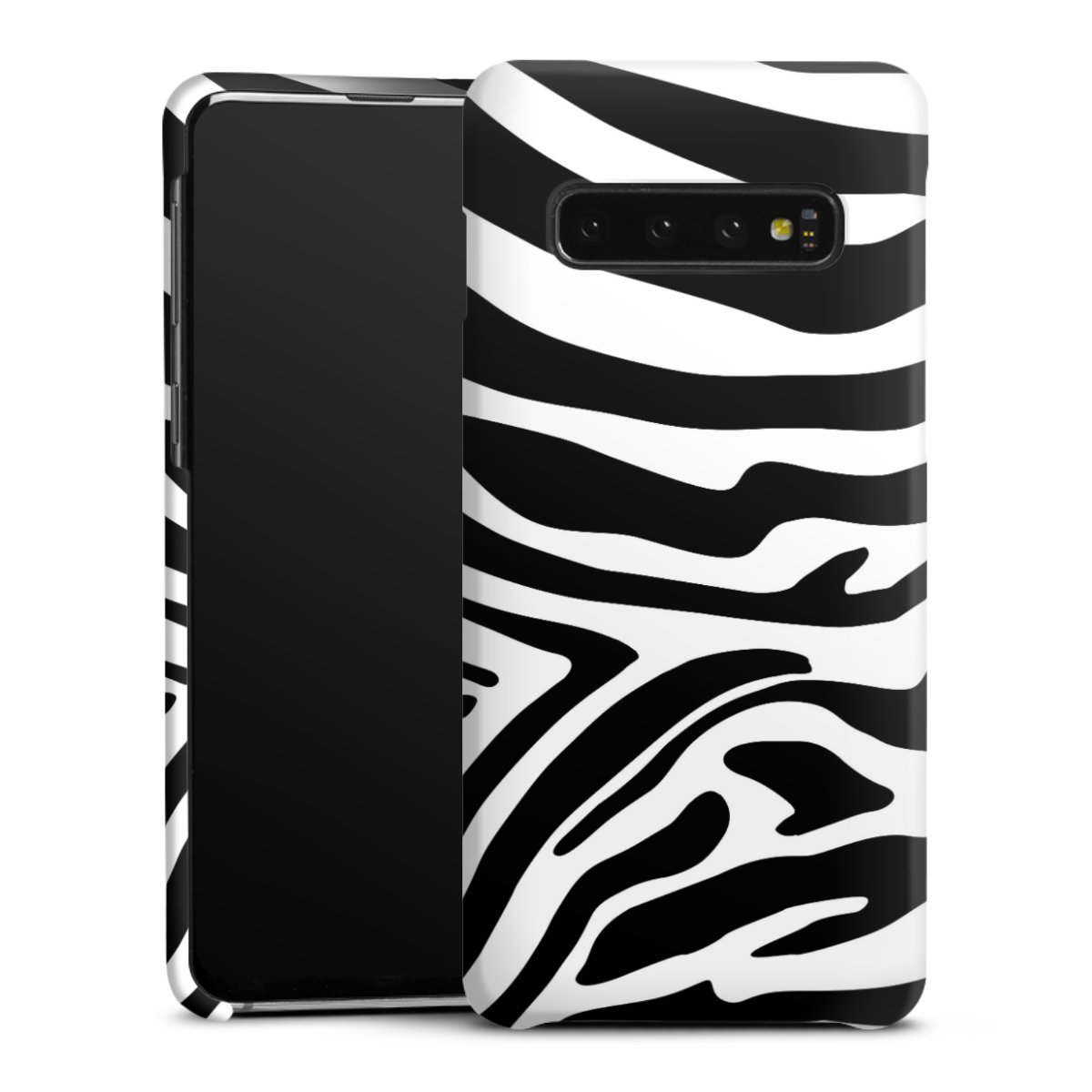 Galaxy S10 Handy Premium Case Smartphone Handyhülle Schutzhülle matt Zebra Animal Look Animal Print Premium Case