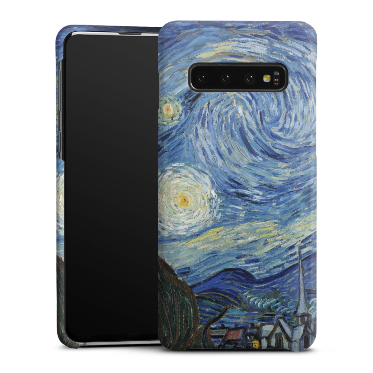 Galaxy S10 Handy Premium Case Smartphone Handyhülle Schutzhülle matt The Starry Night Kunst Vincent Van Gogh Premium Case