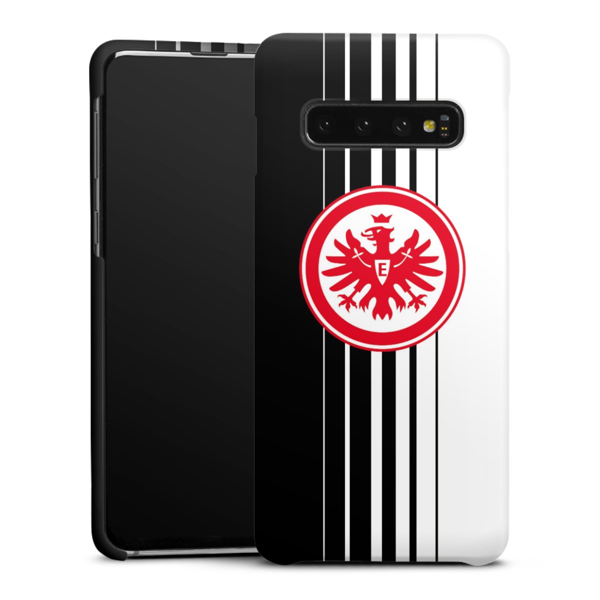 Galaxy S10 Handy Premium Case Smartphone Handyhülle Schutzhülle matt Stripes Eintracht Frankfurt Official Licensed Product Premium Case